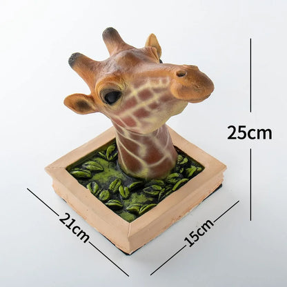 Vivolux | Giraffenkopf - Wanddekoration - 3D Skulptur - Lebensechte Dekoration