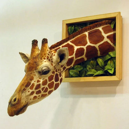 Vivolux | Giraffenkopf - Wanddekoration - 3D Skulptur - Lebensechte Dekoration