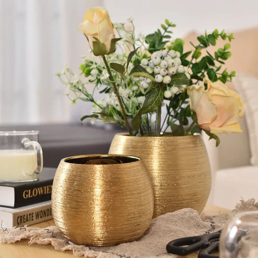 Vivolux | Gold-beschichteter Blumentopf