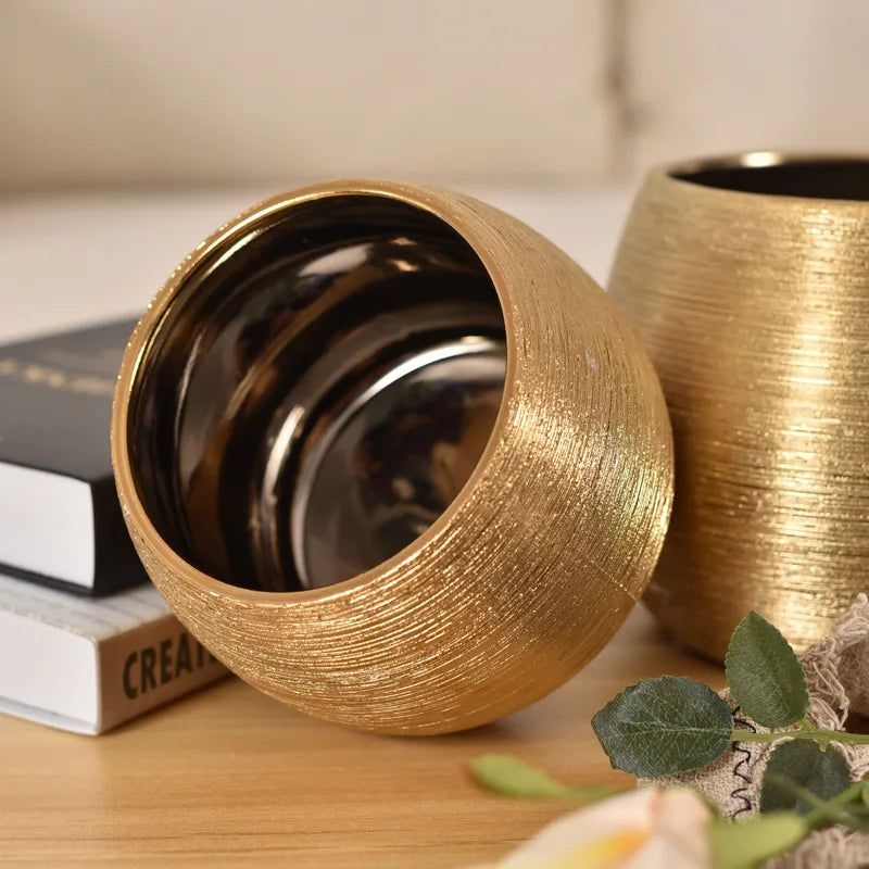 Vivolux | Gold-beschichteter Blumentopf