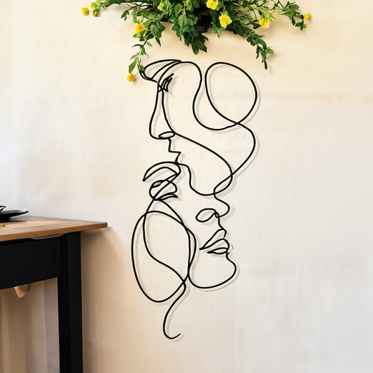 Vivolux | Graceful Lines 3D Metall-Wandkunst - Moderne und Minimalistische Wanddekoration für ein Stilvolles Zuhause