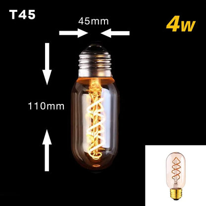 Vivolux | Dimmable Vintage LED-Birne (3W, E27-Basis) - Goldspiral-Glühfaden für Kronleuchter & dekorative Beleuchtung