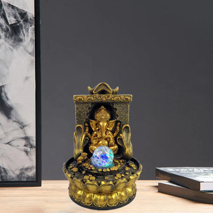 Vivolux | Atemberaubende Ganesha-Statue mit LED-Innen-Wasserquelle