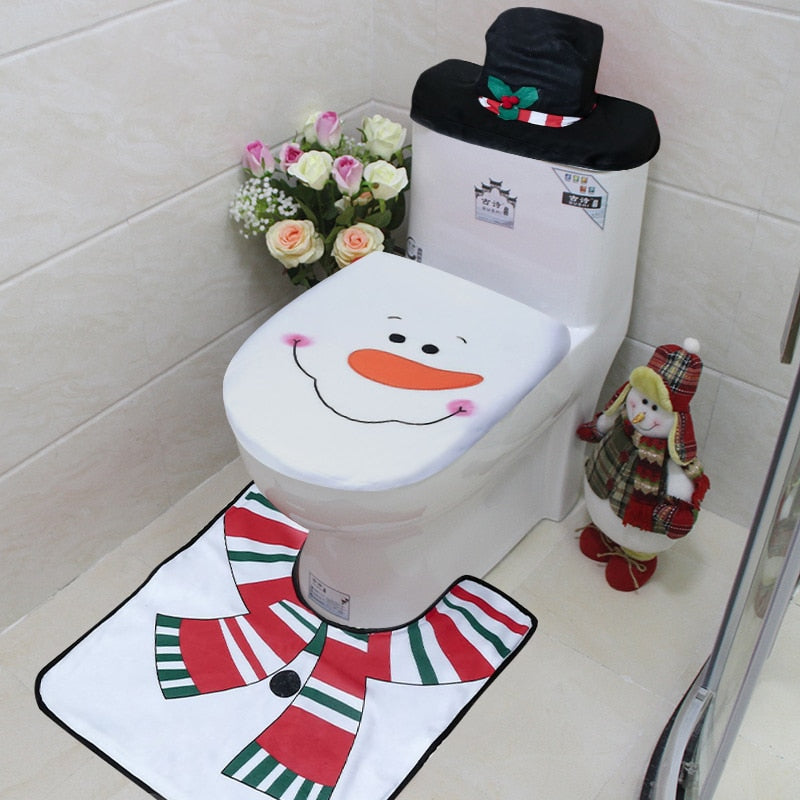 Vivolux | 3pcs Fancy Weihnachtsmann Toilettensitzbezüge