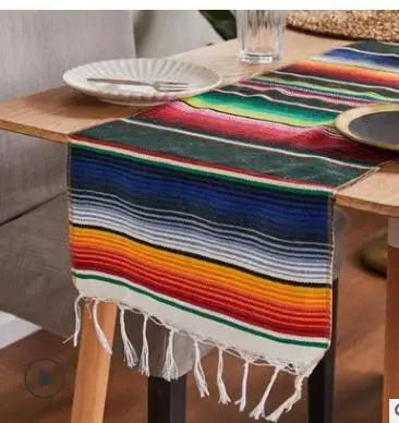 Vivolux | Boho Vibrant Mexikanische Serape Decke