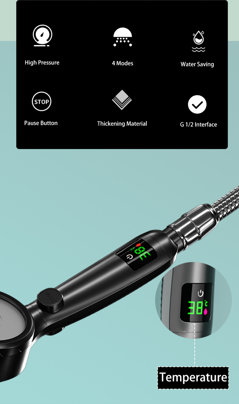 Vivolux | Duschkopf mit Temperaturanzeige im Angebot