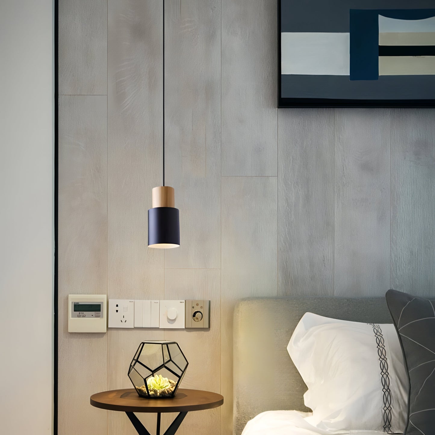 Vivolux | Jaziel - Runde Holz Nordische Hängende Pendelleuchte