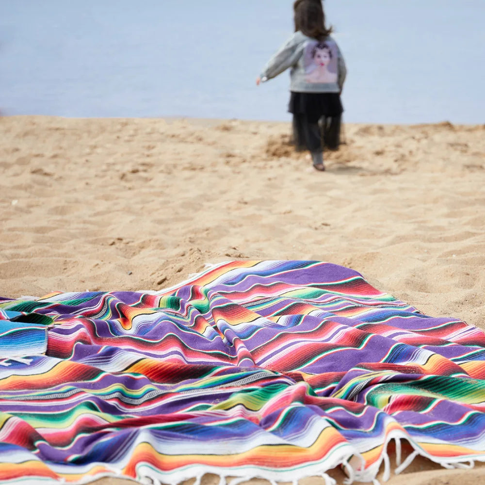 Vivolux | Boho Vibrant Mexikanische Serape Decke