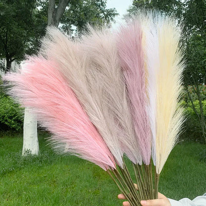 Vivolux | 5 Stück 100 cm Künstliches Pampasgras Trockenrohr Blumenstrauß Hochzeitsfeier Dekoration Zuhause Raum DIY Künstliche Pflanzen Dekorationsbedarf