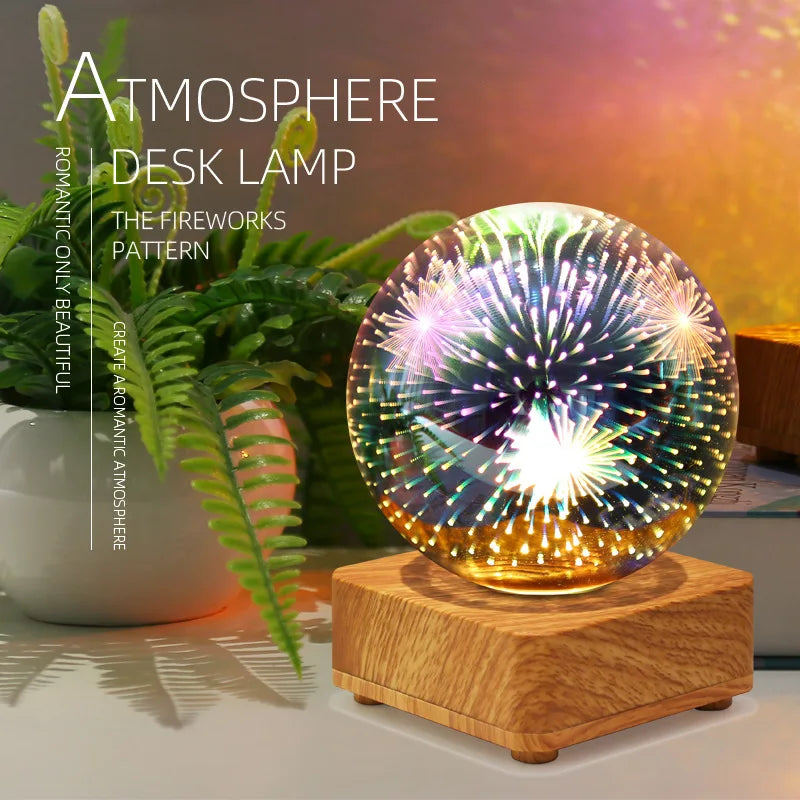 Vivolux | Night Light Starry Sky Star Heart Colorful Atmosphere Multiple USB Table Desk Lamp Ball Home Bedroom Decoration Christmas Gift