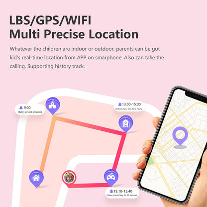 Vivolux | LT21 4G Kinder Smartwatch mit GPS, WiFi, Videoanruf, SOS, IP67 wasserdicht - Kindersicherheitstracker und Standortüberwachungs-Handy-Uhr
