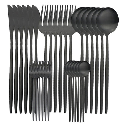 Vivolux | Hochwertiges Edelstahl-Besteckset für 6 Personen - Elegante Essbesteckkollektion