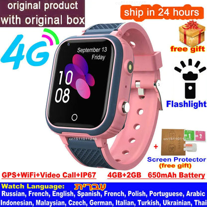 Vivolux | LT21 4G Kinder Smartwatch mit GPS, WiFi, Videoanruf, SOS, IP67 wasserdicht - Kindersicherheitstracker und Standortüberwachungs-Handy-Uhr