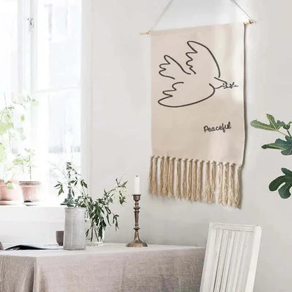 Vivolux | Macrame Hängender Baumwollteppich