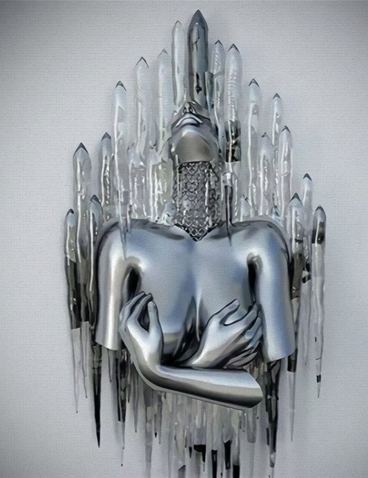 Vivolux | Metallfigur Statues Stile Abstraktes Leinwandgemälde Paare Wandkunst Liebes-Skulptur Poster Druck Wohnkultur Wohnzimmer Geschenke