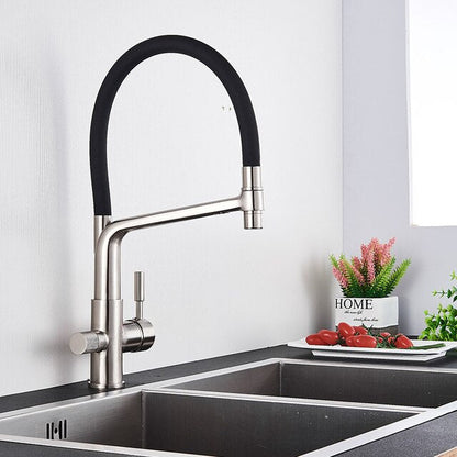 Vivolux | Doppelter Auslauf Trinkwasserhahn Gefilterte Küchenarmaturen