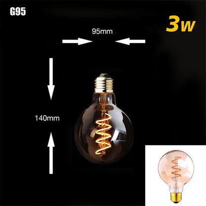Vivolux | Dimmable Vintage LED-Birne (3W, E27-Basis) - Goldspiral-Glühfaden für Kronleuchter & dekorative Beleuchtung
