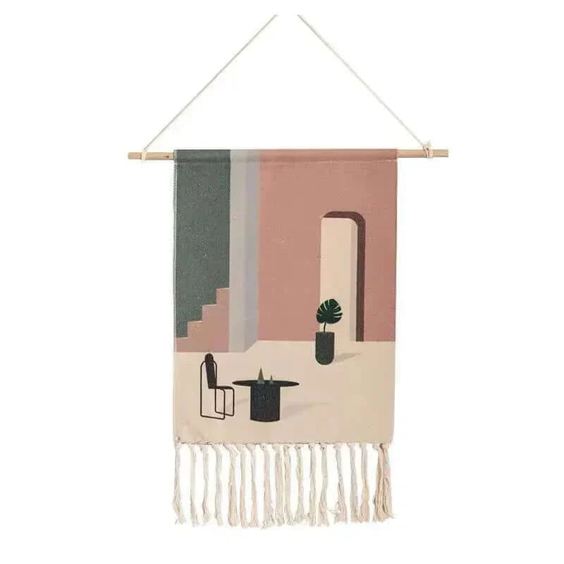Vivolux | Macrame Hängender Baumwollteppich