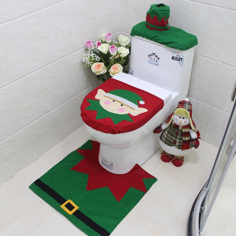 Vivolux | 3pcs Fancy Weihnachtsmann Toilettensitzbezüge