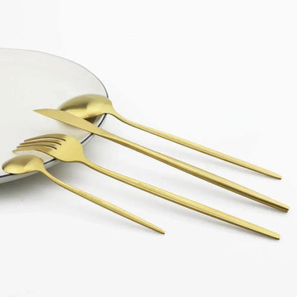 Vivolux | Hochwertiges Edelstahl-Besteckset für 6 Personen - Elegante Essbesteckkollektion