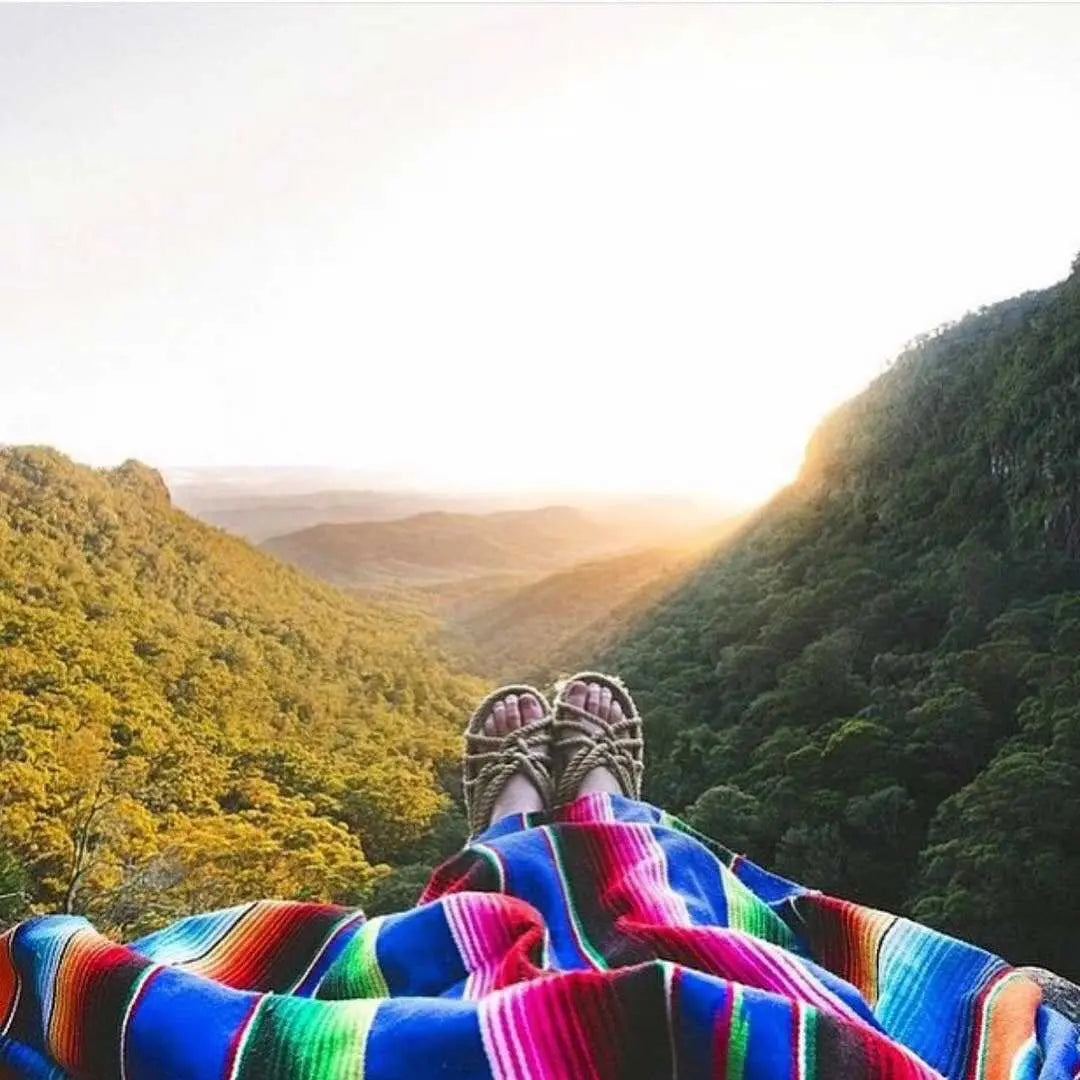 Vivolux | Boho Vibrant Mexikanische Serape Decke
