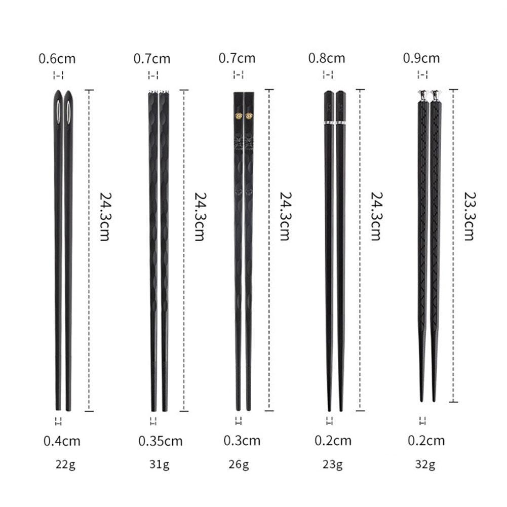 Vivolux | DineLux – Luxuriöses Essstäbchen-Set mit Raffinierten Designs (5 Paar)