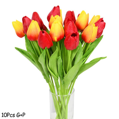 Vivolux | Künstlicher Blumenstrauß mit Tulpen, Dekoration (10 Stück)