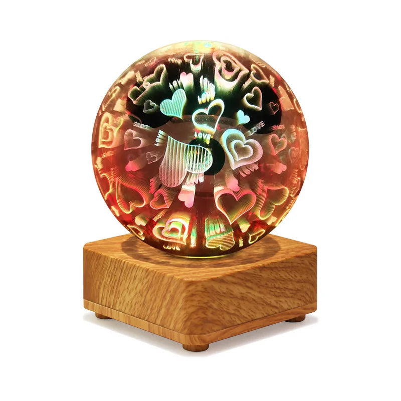 Vivolux | Night Light Starry Sky Star Heart Colorful Atmosphere Multiple USB Table Desk Lamp Ball Home Bedroom Decoration Christmas Gift