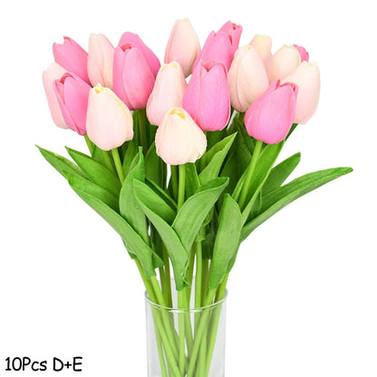 Vivolux | Künstlicher Blumenstrauß mit Tulpen, Dekoration (10 Stück)