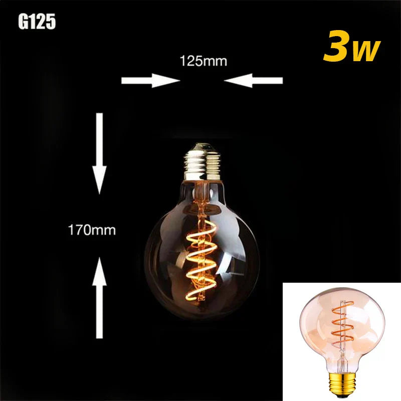 Vivolux | Dimmable Vintage LED-Birne (3W, E27-Basis) - Goldspiral-Glühfaden für Kronleuchter & dekorative Beleuchtung