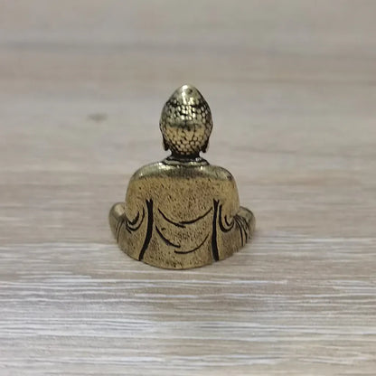 Vivolux | 10 Stück Mini Messing sitzende Buddha Statue Figur für Reise Buddhismus Anbetung Zuhause Büro Schreibtisch Dekoration