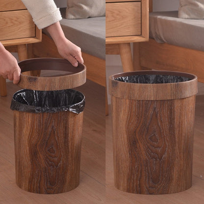 Vivolux | Eleganter Retro Holzmaserung Mülleimer