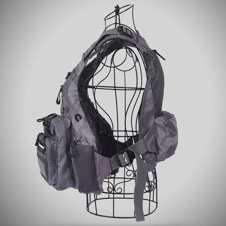 Vivolux | HERREN Outdoor Multifunktionale Angelweste Schwimmweste (Grau)