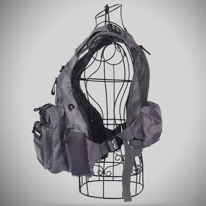 Vivolux | HERREN Outdoor Multifunktionale Angelweste Schwimmweste (Grau)