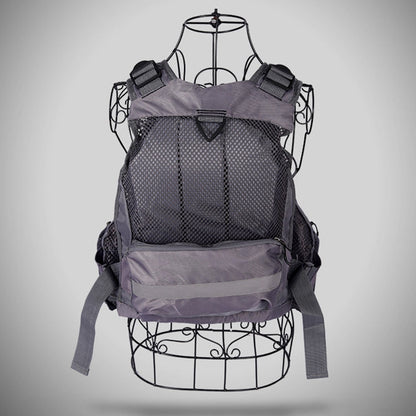 Vivolux | HERREN Outdoor Multifunktionale Angelweste Schwimmweste (Grau)
