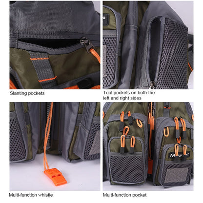 Vivolux | HERREN Outdoor Multifunktionale Angelweste Schwimmweste (Grau)