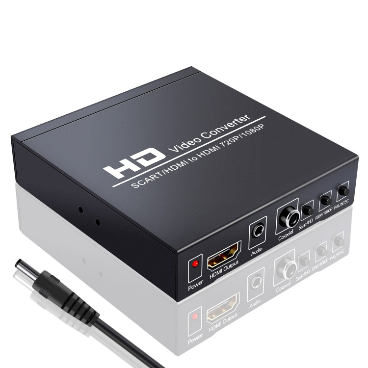 Vivolux | NEWKENG NK-8S SCART + HDMI zu HDMI 720P / 1080P HD Video Konverter Adapter Scaler Box