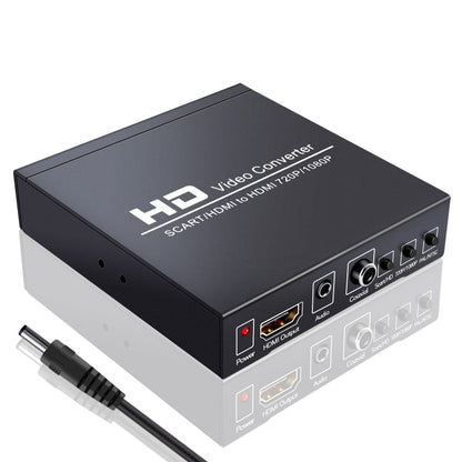 Vivolux | NEWKENG NK-8S SCART + HDMI zu HDMI 720P / 1080P HD Video Konverter Adapter Scaler Box