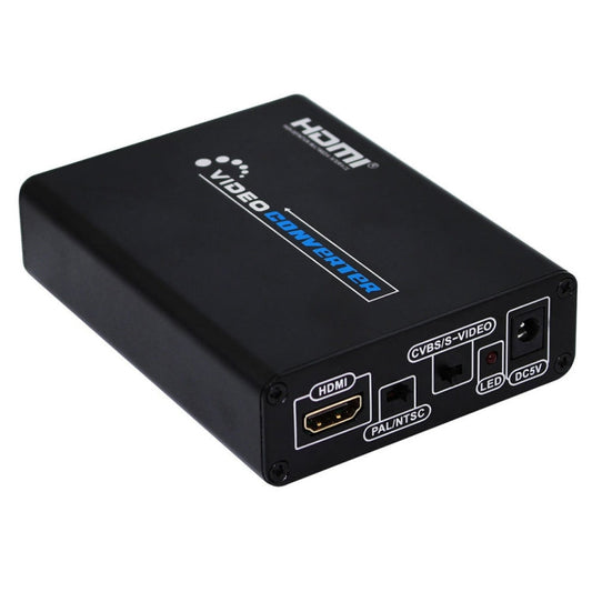 Vivolux | HDMI zu Composite / AV S-Video Konverter RCA CVBS/L/R Video Konverter Adapter, EU Stecker