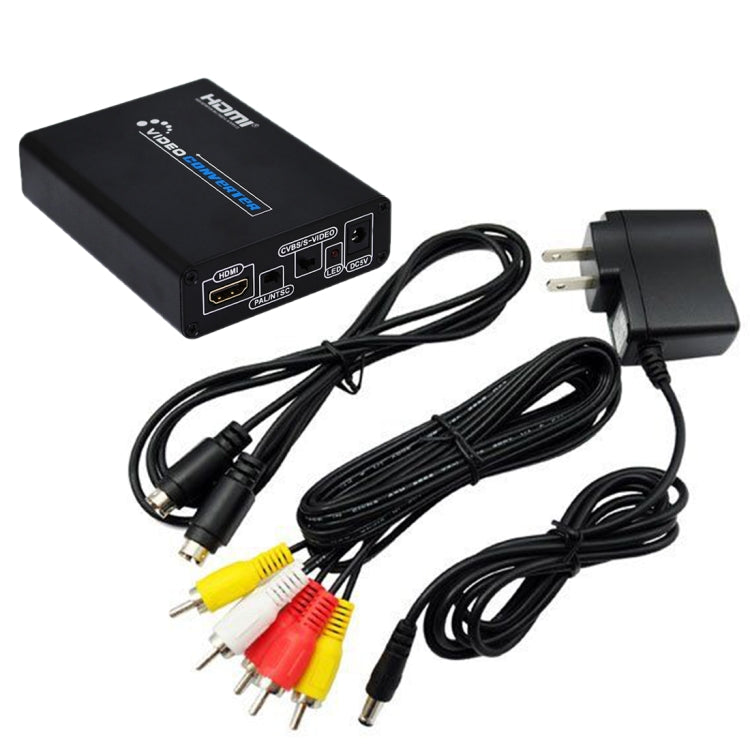 Vivolux | HDMI zu Composite / AV S-Video Konverter RCA CVBS/L/R Video Konverter Adapter, EU Stecker