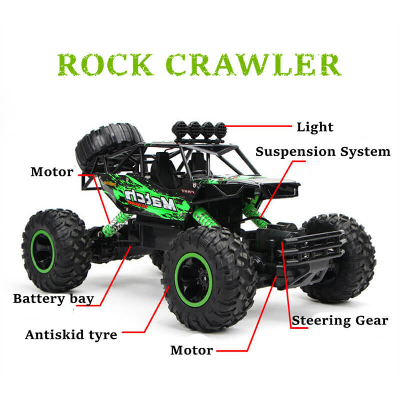 Ferngesteuertes Auto, 4x4, Monstertruck, Rock Crawler, 2,4 G, Offroad-Kletterauto