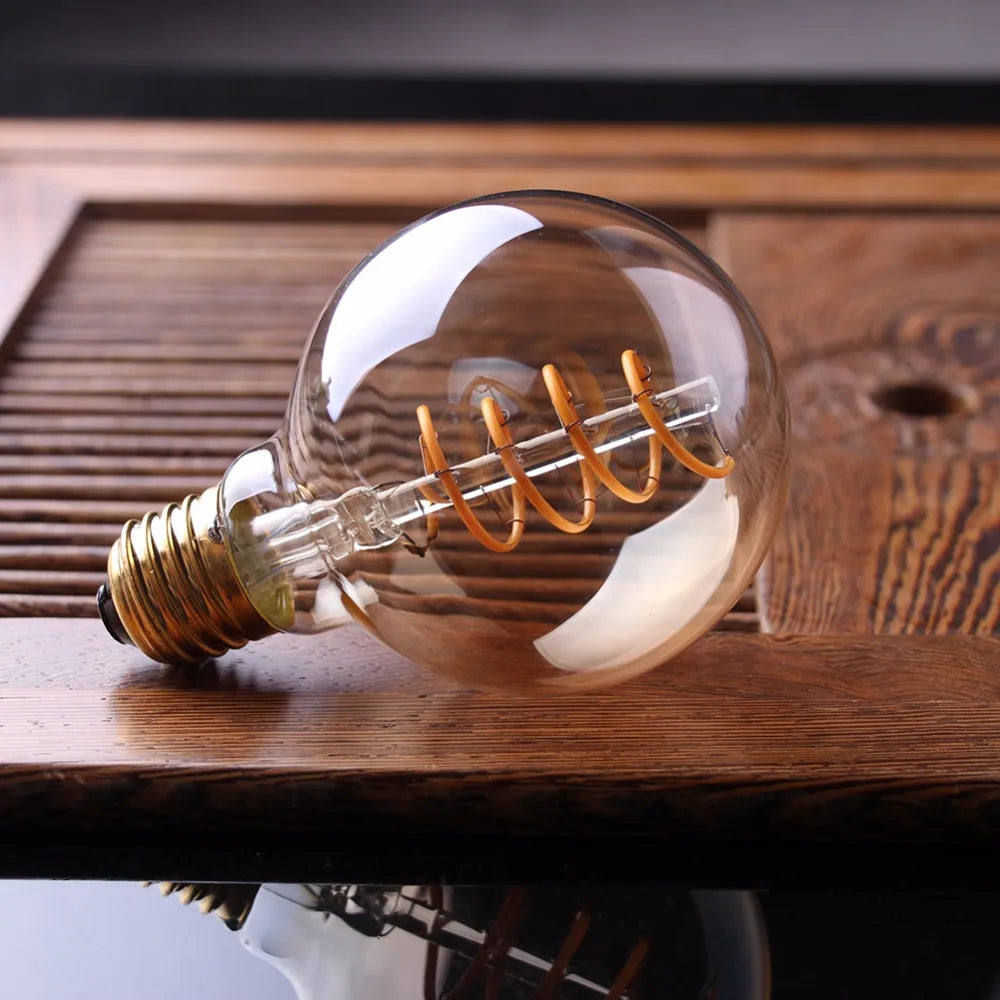 Vivolux | Dimmable Vintage LED-Birne (3W, E27-Basis) - Goldspiral-Glühfaden für Kronleuchter & dekorative Beleuchtung