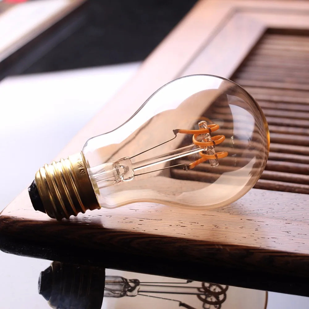 Vivolux | Dimmable Vintage LED-Birne (3W, E27-Basis) - Goldspiral-Glühfaden für Kronleuchter & dekorative Beleuchtung