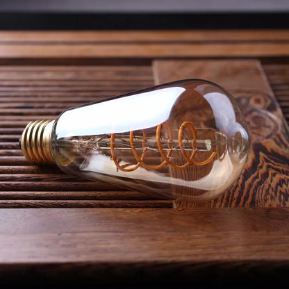 Vivolux | Dimmable Vintage LED-Birne (3W, E27-Basis) - Goldspiral-Glühfaden für Kronleuchter & dekorative Beleuchtung