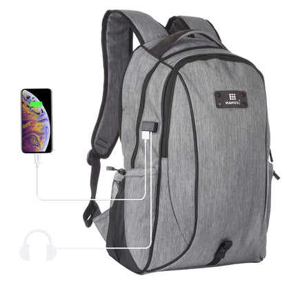 Vivolux | HAWEEL Outdoor Tragbarer Canvas Doppelschulter Laptop Rucksack (Grau)