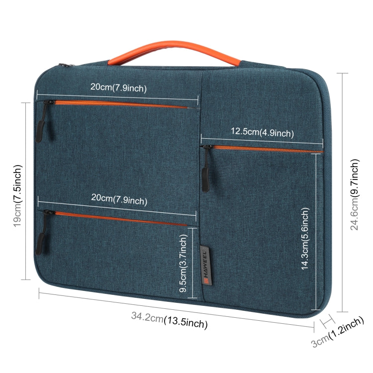 Vivolux | HAWEEL 33,0 cm Sleeve Case Zipper Aktentasche Laptop Handtasche für Macbook, Samsung, Lenovo Thinkpad, Sony, DELL Alienware, CHUWI, ASUS, HP, 13 Zoll - 13,5 Zoll Laptops (Navy Blau)