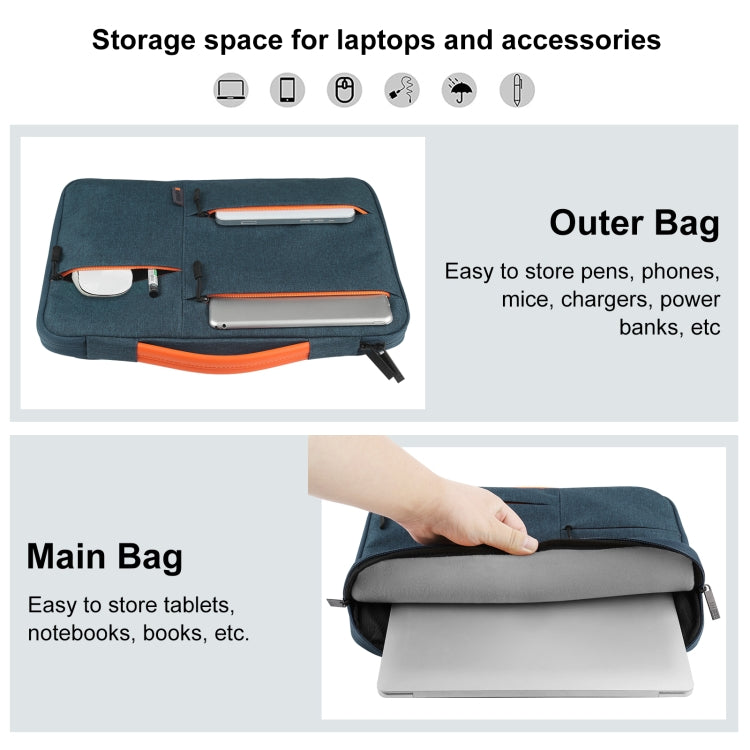 Vivolux | HAWEEL 33,0 cm Sleeve Case Zipper Aktentasche Laptop Handtasche für Macbook, Samsung, Lenovo Thinkpad, Sony, DELL Alienware, CHUWI, ASUS, HP, 13 Zoll - 13,5 Zoll Laptops (Navy Blau)