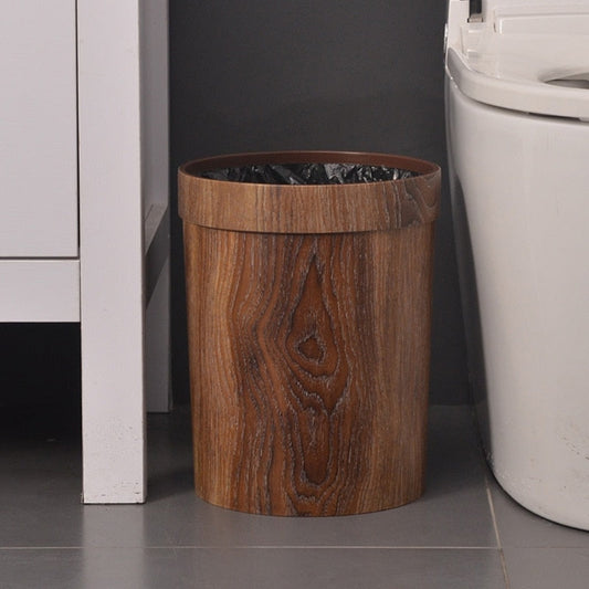 Vivolux | Eleganter Retro Holzmaserung Mülleimer