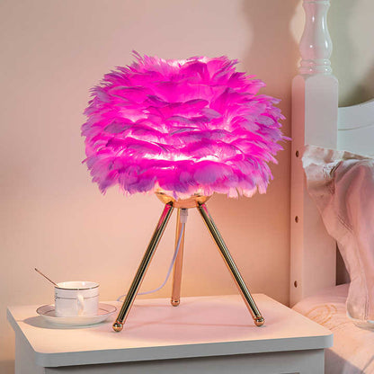 Vivolux | Tischlampe - FeatherLux - Dimmbares Licht - Elegantes Federdesign