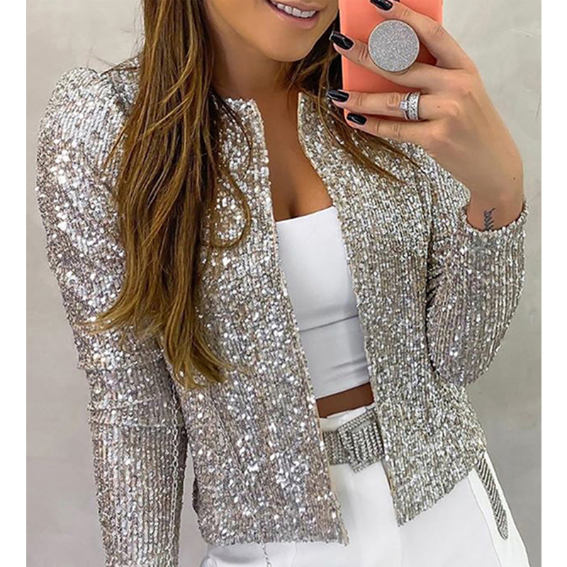 Schicke glitzernde Glitzerjacke